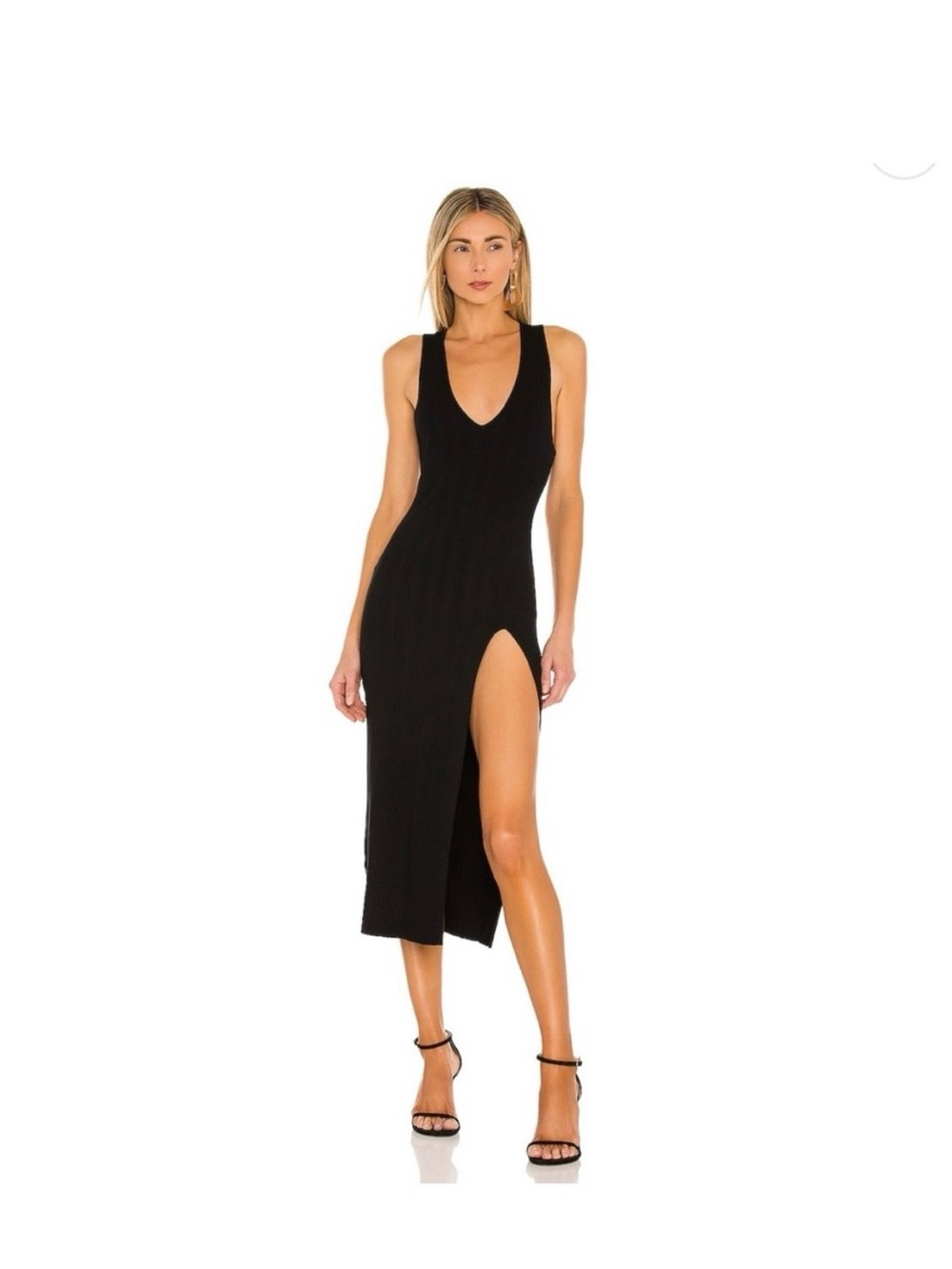 Michael Costello x Revolve black dress